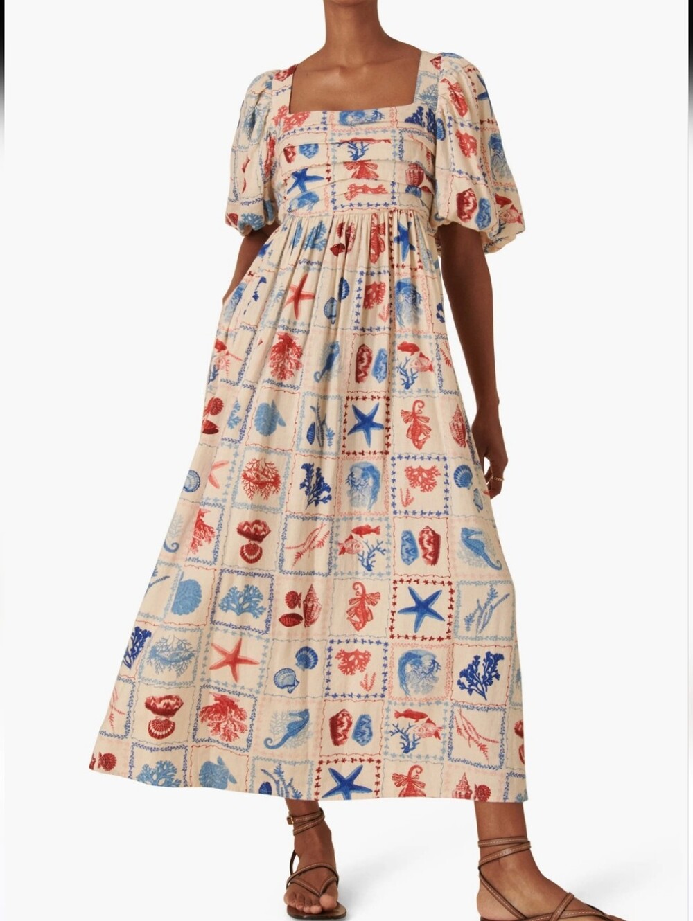 Nobodys Child Nova Print Puff Sleeve Maxi Dress